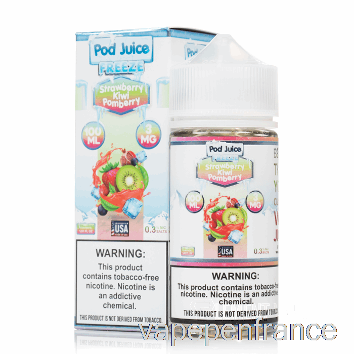 Congeler Fraise Kiwi Pomberry - Jus De Gousse - 100 Ml 12 Mg Stylo Vape